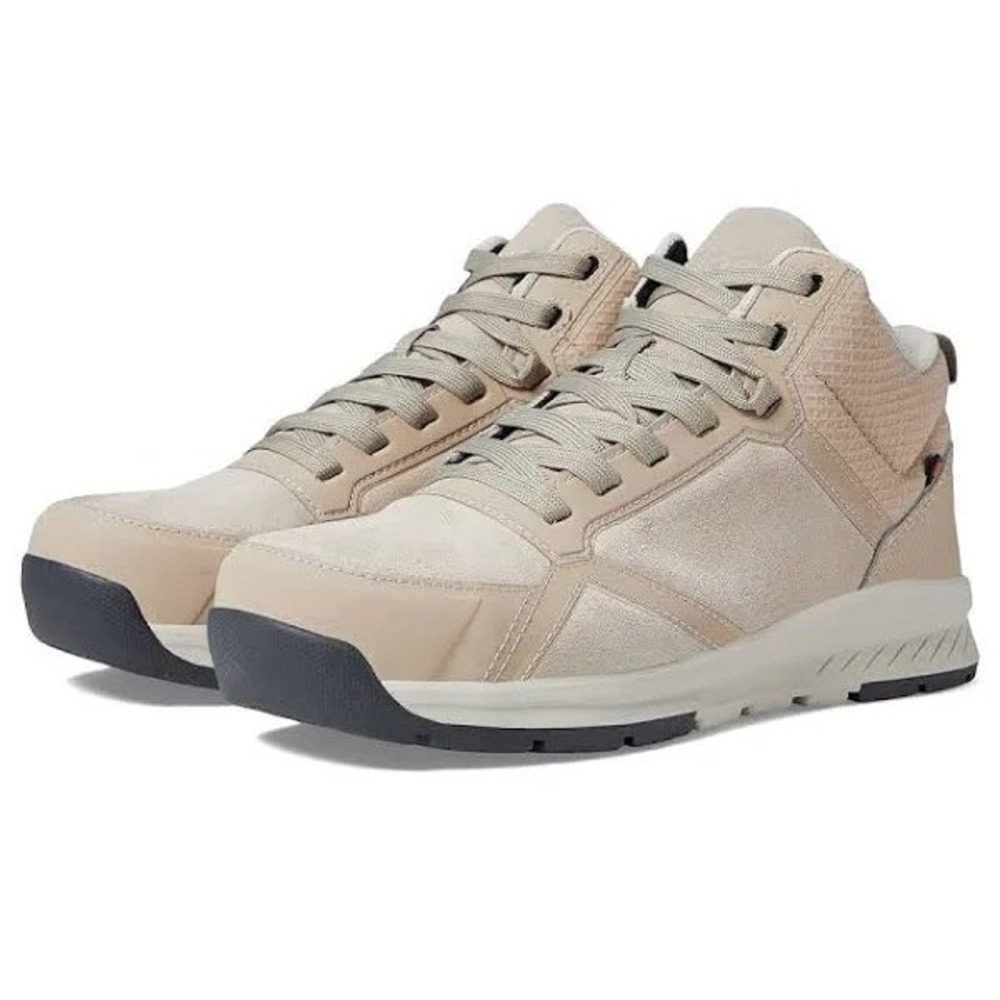 Bogs Suede Sandstone Mid Composite Safety‎ Toe Beige Womens Sz 9.5